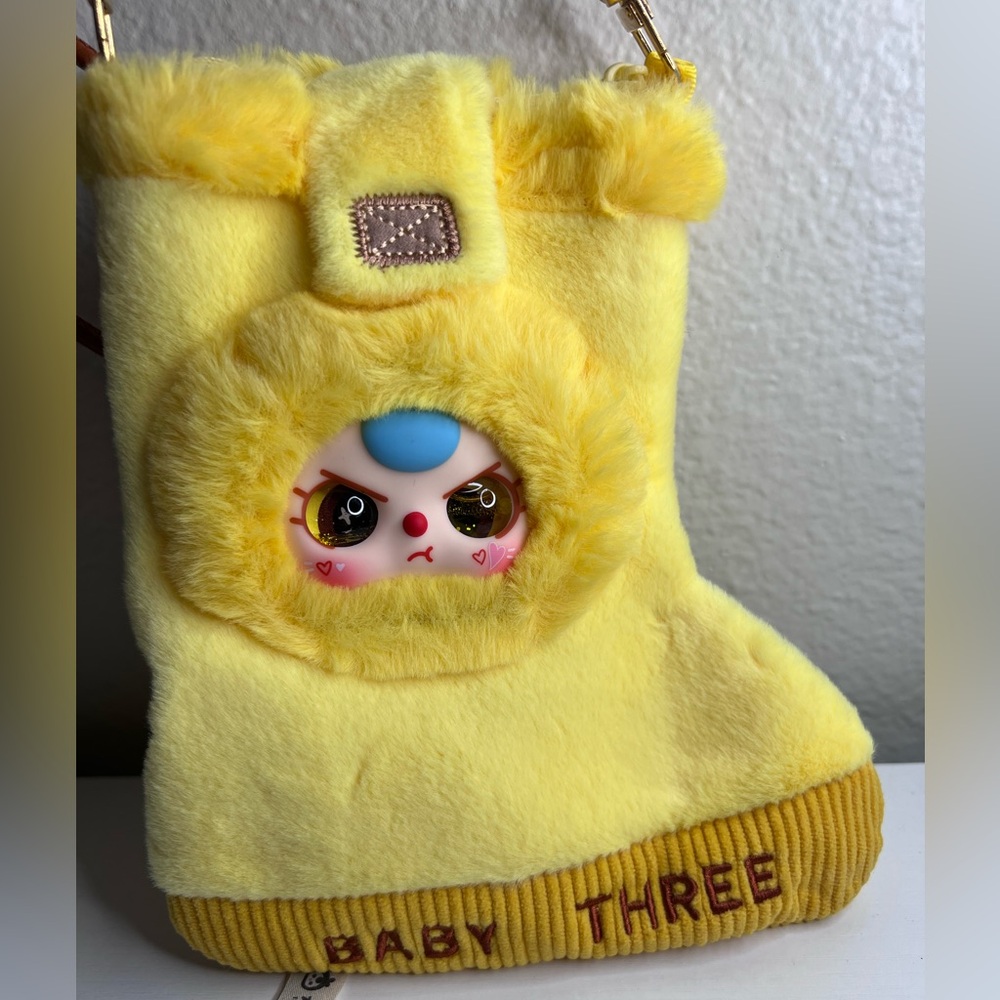 Baby Three Liquid Eyes Plush Mobile Bag
